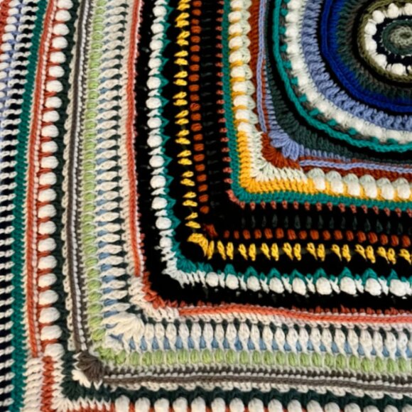 Sweet Harmony Mandala Throw Blanket - Handmade Crochet Blanket - Mixed - Picture 6 of 6